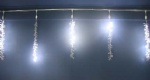outdoor snowfall  string and curtain light