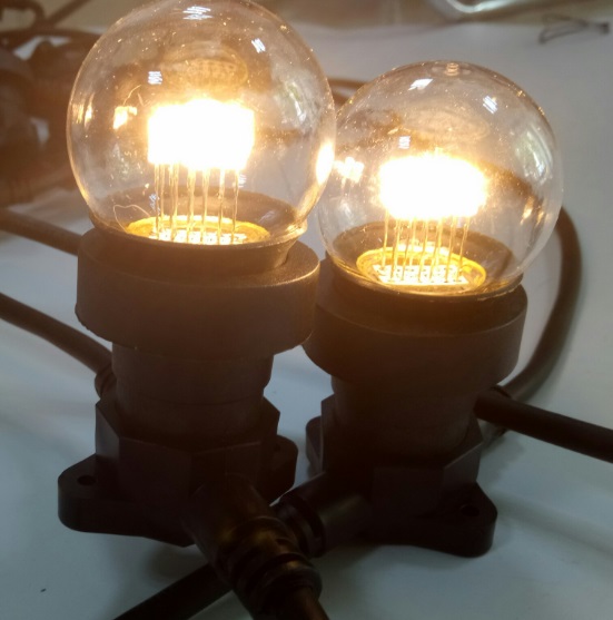 IP65 E27 bulb light waterproof 0.6W e27 g45 led plastic led lamp warm white event lighting for christmas decoration