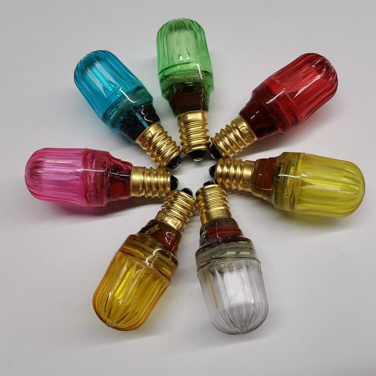 New design high waterproof multicolor outdoor decorative 24V 230V T25 E14 colorful bulb plastic