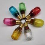 New design high waterproof multicolor outdoor decorative 24V 230V T25 E14 colorful bulb plastic